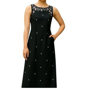 Ultra Dress New York maxi dress Linen blend Embroidered Vintage Women’s 16W